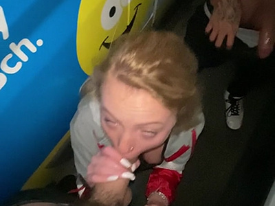 Busty Prostitute Swallowing Cock - Dixie Lynn